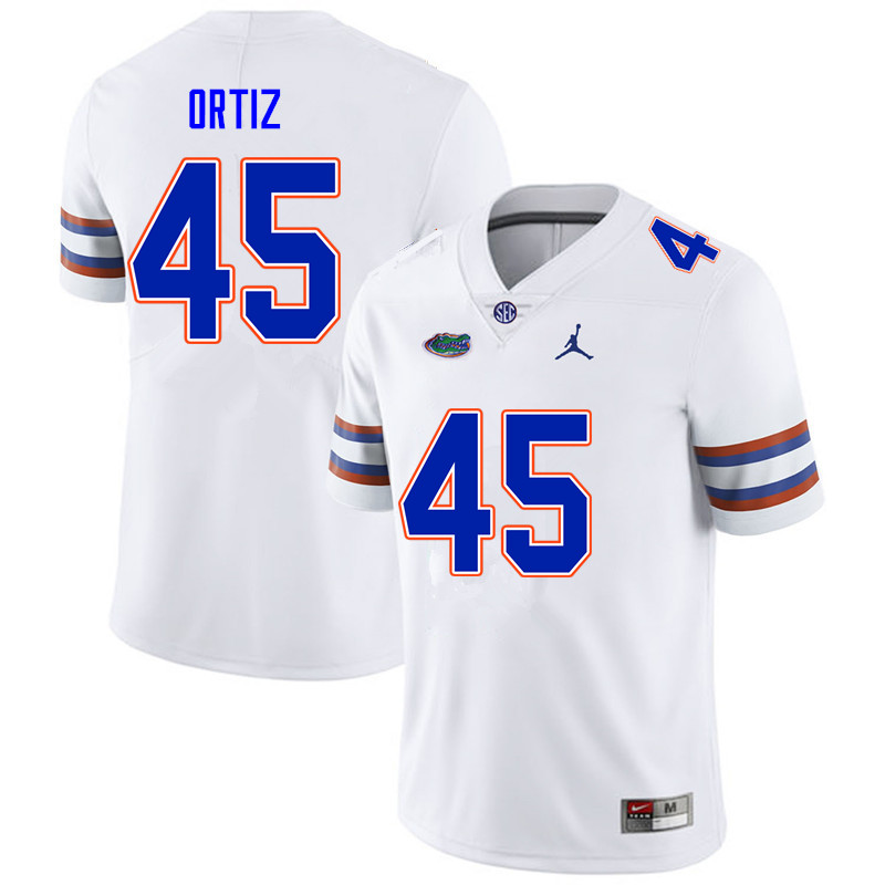 Men #45 Marco Ortiz Florida Gators College Football Jerseys Sale-White - Click Image to Close